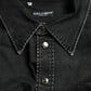 Dolce & Gabbana Black Cotton Long Sleeve Denim Casual Shirt