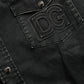 Dolce & Gabbana Black Cotton Long Sleeve Denim Casual Shirt