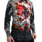 Dolce & Gabbana Slim Fit Floral Bull Cotton Dress Shirt