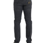 Dolce & Gabbana Gray Slim Fit Logo Plaque Cotton Denim Jeans