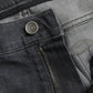 Dolce & Gabbana Gray Slim Fit Logo Plaque Cotton Denim Jeans