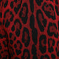 Dolce & Gabbana Red Leopard Print Viscose Bermuda Shorts