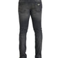 Dolce & Gabbana Gray Washed Cotton Stretch Skinny Denim Jeans