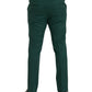 Dolce & Gabbana Green Wool Men Slim Fit Chino Pants