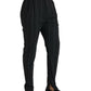 Dolce & Gabbana Black Striped Men Slim Dress Pants