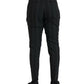 Dolce & Gabbana Black Striped Men Slim Dress Pants