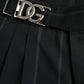 Dolce & Gabbana Black Striped Men Slim Dress Pants