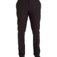 Dolce & Gabbana Dark Brown Wool Slim Fit Pants