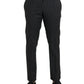 Dolce & Gabbana Black Striped Wool Skinny Dress Pants