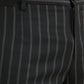 Dolce & Gabbana Black Striped Wool Skinny Dress Pants