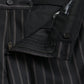 Dolce & Gabbana Black Striped Wool Skinny Dress Pants