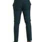 Dolce & Gabbana Green Wool Skinny Slim Dress Pants