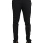 Dolce & Gabbana Black Cotton Stretch Skinny Dress Pants