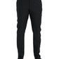 Dolce & Gabbana Black Wool Men Skinny Dress Pants