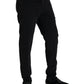 Dolce & Gabbana Black Cotton Velvet Skinny Pants