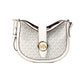 Michael Kors Gabby Small Cream Signature PVC Foldover Hobo Crossbody Bag