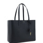 Saint Laurent Black Calf Leather Tote Shoulder Bag