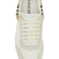 Burberry White Multicolor Calf Leather Sneakers