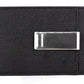 Burberry Chase Business Small Black Grained Leather Money Clip Card Case Wallet