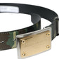 Dolce & Gabbana Camouflage Leather Gold Buckle Belt Men