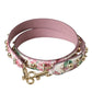 Dolce & Gabbana Pink Floral Handbag Accessory Shoulder Strap