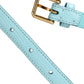 Dolce & Gabbana Light Blue Leather Crystal Chain Waist Belt