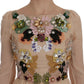 Dolce & Gabbana Elegant Floral Embroidered Silk Maxi Dress