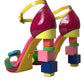 Dolce & Gabbana Multicolor Leather Heels Sandals Shoes