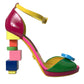 Dolce & Gabbana Multicolor Leather Heels Sandals Shoes