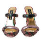 Dolce & Gabbana Multicolor Jacquard Crystals Sandals Shoes