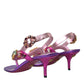 Dolce & Gabbana Multicolor Crystals Slingback Sandals Shoes