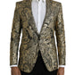 Dolce & Gabbana Gold SICILIA Jacquard Single Breasted Coat Blazer