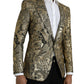 Dolce & Gabbana Gold SICILIA Jacquard Single Breasted Coat Blazer