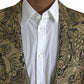 Dolce & Gabbana Gold SICILIA Jacquard Single Breasted Coat Blazer