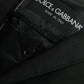 Dolce & Gabbana Black Wool Notch SingleBreasted Coat Blazer