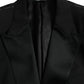 Dolce & Gabbana Black SICILIA Single Breasted Coat Blazer