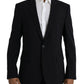 Dolce & Gabbana Black MARTINI Single Breasted Coat Blazer