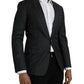 Dolce & Gabbana Black Stripe MARTINI Single Breasted Coat Blazer