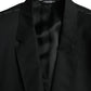 Dolce & Gabbana Black Wool MARTINI Single Breasted Blazer