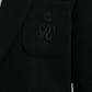 Dolce & Gabbana Black Wool Notch Single Breasted Coat Blazer