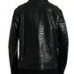 Dolce & Gabbana Black Exotic Leather Full Zip Jacket