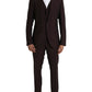 Dolce & Gabbana Maroon Wool MARTINI Formal 3 Piece Suit