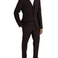 Dolce & Gabbana Maroon Wool MARTINI Formal 3 Piece Suit