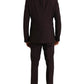 Dolce & Gabbana Maroon Wool MARTINI Formal 3 Piece Suit