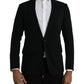 Dolce & Gabbana Black Wool 2 Piece Single Breasted Suit