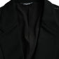 Dolce & Gabbana Black Wool 2 Piece Single Breasted Suit