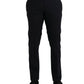 Dolce & Gabbana Dark Blue Wool Slim Fit Formal Pants