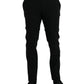 Dolce & Gabbana Black Wool Slim Fit Dress Formal Pants