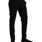 Dolce & Gabbana Black Wool Slim Fit Dress Formal Pants