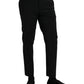 Dolce & Gabbana Black Wool SlimFit Dress Formal Pants